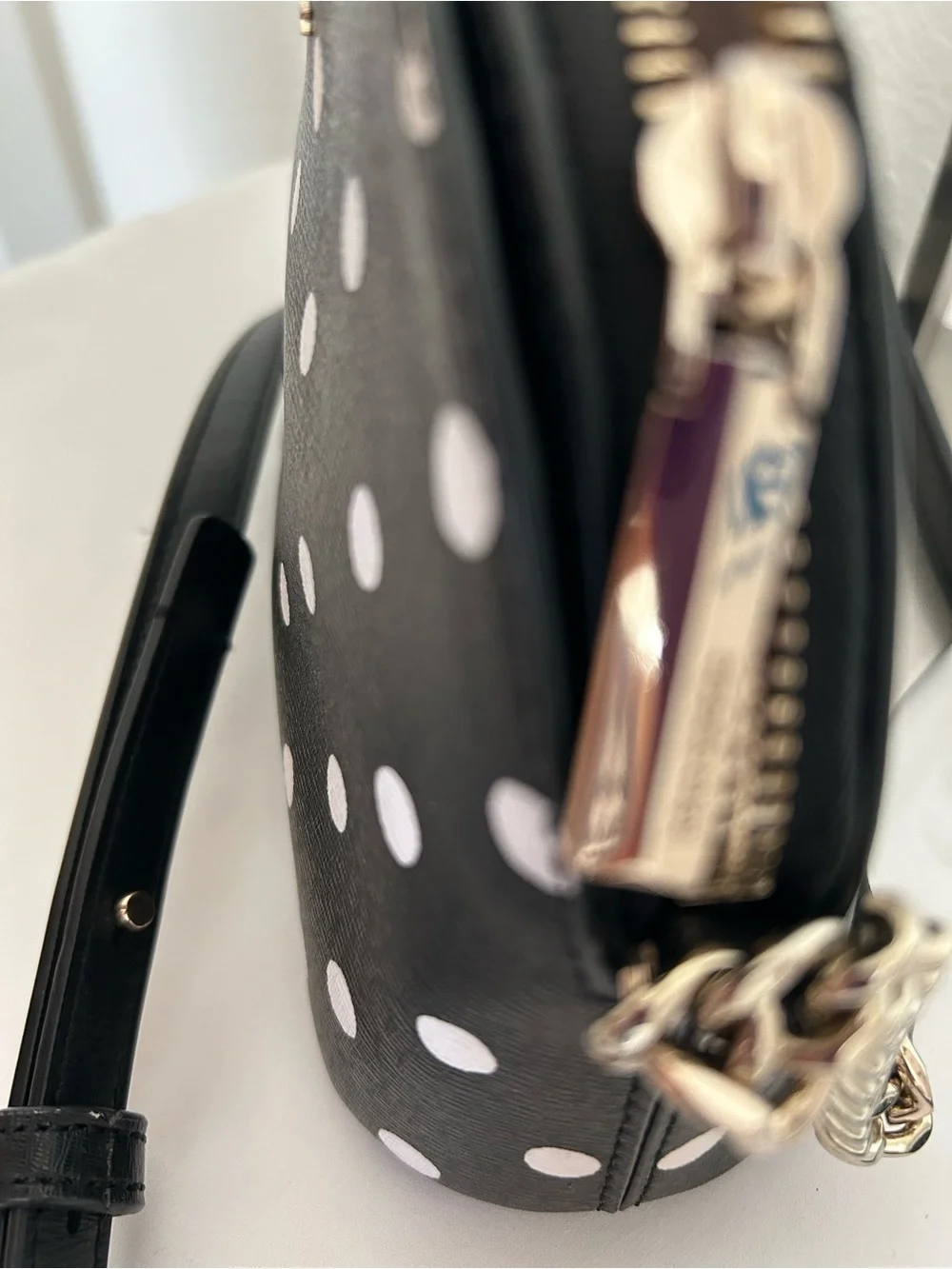 ♠️🤍Kate Spade🤍♠️Black & White  Polka Dot Dome Crossbody Bag & Wallet Set 🖤